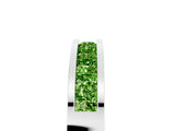 Platinum Channel Set Princess Cut Peridot Eternity Band_29