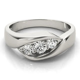 Platinum Channel Set Princess Diamond Crossover Band 2