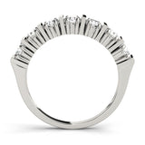 Platinum Channel Set Round Diamond Eternity Band with Bar Prong Setting 1