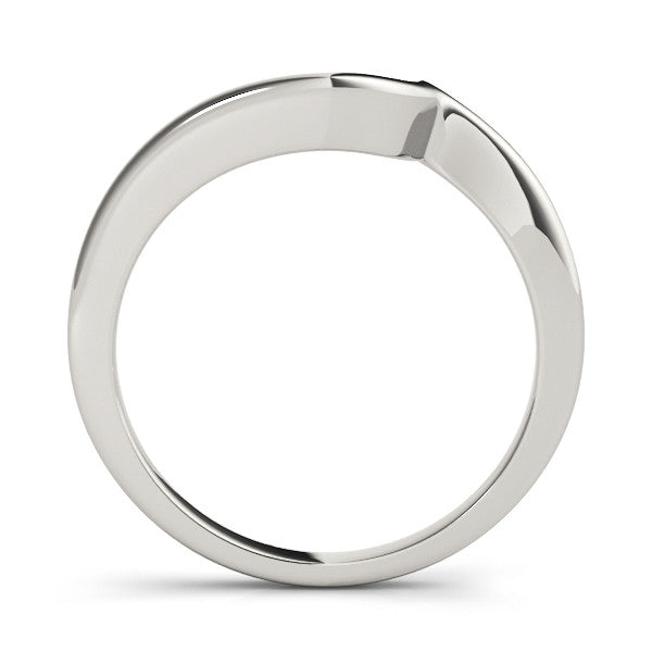 Platinum Chevron V-Shaped Contour Band 1