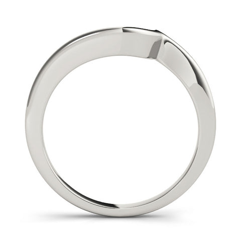 Platinum Chevron V-Shaped Contour Band 1