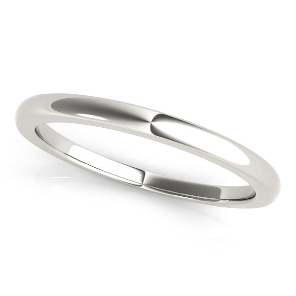 10K White Gold Classic Plain Metal Band
