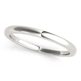 10K White Gold Classic Plain Metal Band
