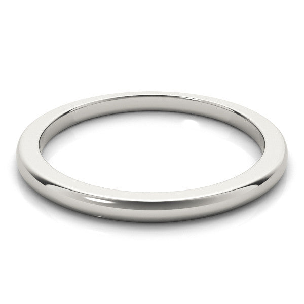 10K White Gold Classic Plain Metal Band