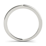 10K White Gold Classic Plain Metal Band