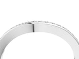 Platinum Curved Round Diamond Band with Pavé Setting_12