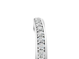 Platinum Curved Round Diamond Band with Pavé Setting_13