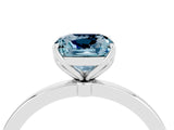 Platinum Cushion Cut Aquamarine Solitaire Ring with Thin Band and Prong Setting_58