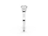 Platinum Cushion Cut Brilliant Solitaire Diamond Ring with Channel Set Band and Bar Prong Setting_20