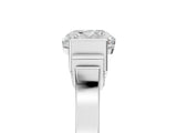 Platinum Cushion Cut Brilliant Solitaire Diamond Ring with Channel Set Band and Bar Prong Setting_23
