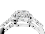 Platinum Cushion Cut Cut Halo Diamond Infinity Band with Four-Prong Setting_17