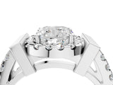 Platinum Cushion Cut Diamond Halo Split Shank Prong Set Ring_35