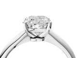 Platinum Cushion Cut Diamond Solitaire Engagement Ring with Classic Band and Four-Prong Setting_25