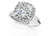 Platinum Cushion Cut Halo Solitaire Engagement Ring with Square Band and Four-Prong Setting_25