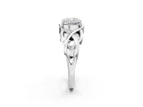 Platinum Cushion Cut Solitaire Intertwined Band Prong Setting Ring_15