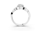 Platinum Cushion Cut Solitaire Intertwined Band Prong Setting Ring_16