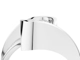 Platinum Cushion Cut Solitaire Tension-Set Diamond Split Shank Ring_29