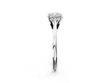 Platinum Cushion Solitaire Engagement Ring with Four-Prong Setting and Classic Band 2