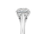 Platinum Cushion Solitaire Engagement Ring with Four-Prong Setting and Classic Band 5