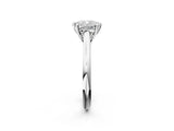 Platinum Cushion Solitaire Engagement Ring with Six-Prong Setting and Classic Band 2