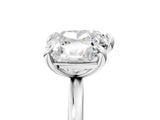 Platinum Cushion and Heart Toi Moi Ring with Prong Setting and Plain Band 5