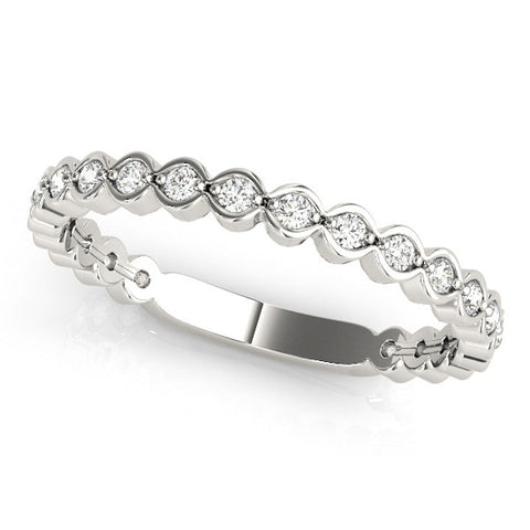 Platinum Diamond Bezel Set Round Eternity Band 1