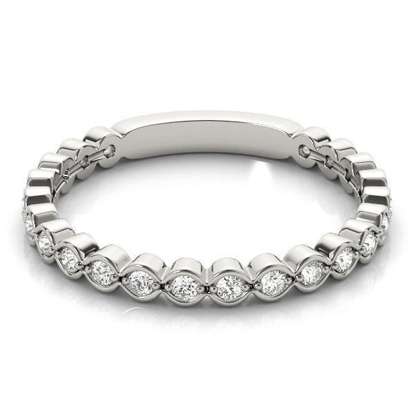 Platinum Diamond Bezel Set Round Eternity Band 2