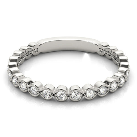 Platinum Diamond Bezel Set Round Eternity Band 2