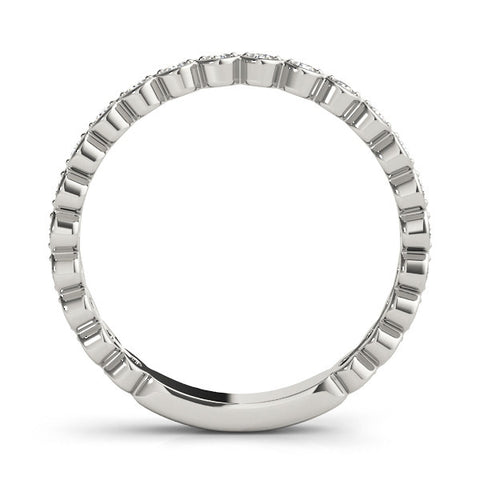 Platinum Diamond Bezel Set Round Eternity Band
