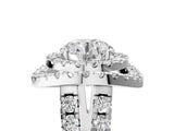 Platinum Double Halo Round Diamond Split Shank Prong Setting Ring_37