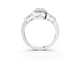 Platinum Emerald Cut Cut Halo Diamond Infinity Band with Four-Prong Setting_16