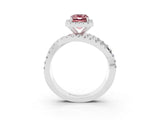 Platinum Emerald Cut Cut Halo Split Shank Prong Setting Ring_21