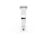 Platinum Emerald Cut Diamond Channel Set Solitaire Ring with Four-Prong Setting_24