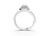 Platinum Emerald Cut Diamond Double Halo Ring with Split Shank and Four-Prong Setting_22