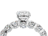 Platinum Emerald Cut Diamond Side Stone Engagement Ring with Four-Prong Setting_16