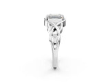 Platinum Emerald Cut Solitaire Intertwined Band Prong Setting Ring_15