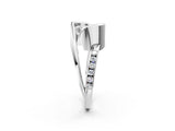 Platinum Emerald Cut Solitaire Tension-Set Diamond Split Shank Ring_27