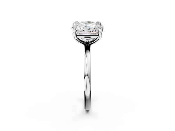 Platinum Emerald Cut and Princess Cut Lab-Grown Diamond Toi et Moi Ring