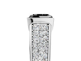 Platinum Fancy Black Asscher Cut Cut Diamond Channel Set Pave Band with Tension Prong Setting_11