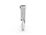 Platinum Fancy Black Asscher Cut Cut Diamond Channel Set Pave Band with Tension Prong Setting_8