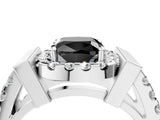 Platinum Fancy Black Cushion Cut Cut Halo Split Shank Prong Set Ring_40