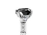 Platinum Fancy Black Heart Cut Brilliant Three-Stone Pave Band with Four-Prong Setting_11