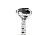 Platinum Fancy Black Heart Cut Diamond Brilliant Solitaire Ring with Pavé Band and Four-Prong Setting_41