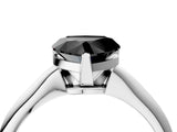 Platinum Fancy Black Heart Cut Diamond Solitaire Engagement Ring with Classic Band and Four-Prong Setting_16