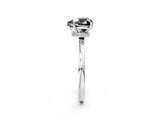 Platinum Fancy Black Heart Cut Diamond Solitaire Ring with Classic Band and Four-Prong Setting_14