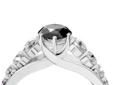 Platinum Fancy Black Marquise Cut Brilliant Diamond Pavé Band with Six-Prong Setting_28