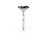 Platinum Fancy Black Marquise Cut Brilliant Three-Stone Pave Band with Four-Prong Setting_8