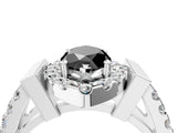 Platinum Fancy Black Marquise Cut Cut Halo Split Shank Prong Set Ring_40