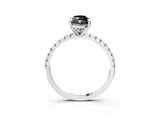 Platinum Fancy Black Marquise Cut Diamond Brilliant Solitaire Ring with Pavé Band and Four-Prong Setting_39