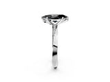 Platinum Fancy Black Marquise Cut Diamond Engagement Ring with Side Stone Accents and Four-Prong Setting_38